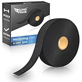 Klangfeiler® Saumband 30 Meter Schwarz I Extra Stark 60GSM I 20mm Breit I Bügelband für Bügeln I...