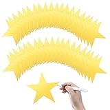 40 Stück Goldene Sterne Papier 15 cm Papiersterne Zum Aufhängen Gold Graduation Deko Stern...