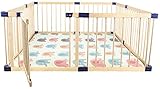 XBSLJ Laufställe Baby Laufgitter Baby Premium Holzlaufstall, Faltbarer und tragbarer...