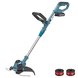 WESCO 2 in 1 8500 /min Akku Rasentrimmer mit 18v 2,0 Ah Akku, 300 mm Max. Schnittdurchmesser und...