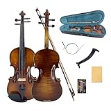 WUQIMUSC Violine 4/4 Komplettset für Anfänger, Erwachsene, Studenten, gealtertes Fichtenahorn,...