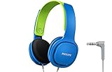 Philips SHK2000BL/00 Over Ear Kinder Kopfhörer, Farbige LED-Leuchten, 85dB Lautstärkebegrenzung,...