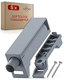 LouMaxx Softclose Türdämpfer 5er Set Schranktür Dämpfer in Grau – Softclose Türdämpfer...