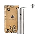 Groenenberg Kaffeemühle manuell I Hochwertiger Coffee Grinder Edelstahl I Espressomühle mit...