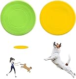 JEOPKO 2 x Hunde-Frisbee, Hunde-Frisbee, unzerstörbares Frisby, Hundespielzeug, Frisbee-Ball,...