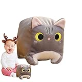 Cipliko Plüschkatze – Plüschtier Katze 3D | Katzenspielzeug in weicher quadratischer Form,...