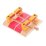 FRCOLOR Holzspielzeug Zugstation mit Modularer Gleis Bausatz für Kreatives Zubehör für...