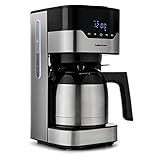 MEDION Kaffeemaschine mit Thermoskanne und Timer (Filtermaschine, 8 Tassen, 1,2 Liter, 900 Watt, 3...