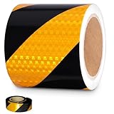 12m × 5cm Reflektierendes Band, Reflektierendes Klebeband, Warnaufkleber Reflektorband...