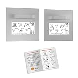 Spiegelbefestigung Set M - 2 Stück Spiegelbleche 100x100 mm für das Aufhängen von Spiegeln,...