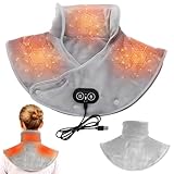 Heizkissen Nacken Schulter, Wärmekissen Nacken, Akku Heizkissen mit USB, Nackenwärmer in...