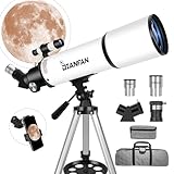 Dianfan Teleskop,80mm Öffnung 600mm Teleskop Astronomie Profi für Erwachsene,Refraktor Teleskop...