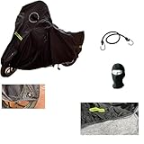 Kompatibel mit Yamaha X-Max 400 ABS, Motorrad-Abdeckung für Windschutzscheibe und Topcase, schwarz,...