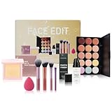 Make Up Set Für Gesicht, Schminkset Für Frauen Damen Mit Make Up Primer, Gesichtspuder, 15 Farben...
