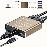 RJ45-Ethernet-Splitter, 1000 Mbit/s Ethernet-Splitter 1 zu 2, Netzwerk-Splitter mit USB-Stromkabel,...