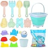 TUZHE Sandspielzeug Strandspielzeug Kinder 18 Stück Sandspielzeug Set Sandkasten Spielzeug mit...