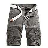 Cargoshorts Mit Miitary-Muster Kurze Hosen Herren Bermuda Shorts Bundhose Camo Army Feldhose Sommer...