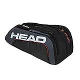 HEAD Unisex-Erwachsene Tour Team 12R Monstercombi Tennistasche, Black/Grey