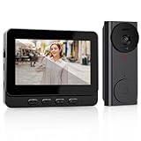 Türklingel Mit Kamera, 1080P IP65 Wasserdicht Video Türklingel, 4,3 Zoll IPS Bildschirm...