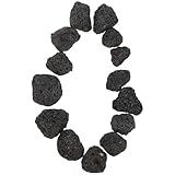 FRCOLOR Atmungsaktiver Natürlicher Vulkanstein Aquarium Dekoration 400g Beutel Poröser Schwarzer...