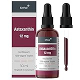 Astaxanthin Tropfen - 12 mg Astaxanthin pro 2-Tage Dosis - Hochdosiert & Vegan - 100% natürliches...