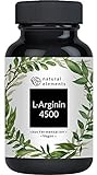 L-Arginin - 365 vegane Kapseln - 4500mg pflanzliches L-Arginin HCL pro Tagesdosis (= 3750mg reines...