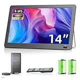 DESOBRY Fernseher 14,2 Zoll Kleiner Fernseher 1080P, Mobiler TV mit DVB-T2 Tuner, USB HDMI...
