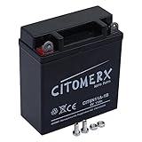 Gel-Batterie CIT 6N11A-1B, 6V/11 AH, Pol links, DIN 01214 passend für BMW Heinkel Hercules Moto...