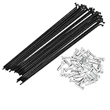 VVHFXD 40 Stück Fahrrad Speichen mit Fahrradspeichen Nippel, Durchmesser 2mm Mountainbike-Stahl,...