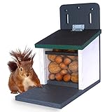Holznager | Eichhörnchen Futterhaus wetterfest, sehr stabil und sicher | Handmade aus eigener...