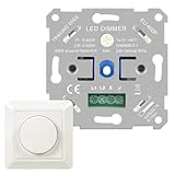 VIPMOON LED Dimmer Schalter, 5-400W Schalter Drehdimmer Unterputz, 220V-240V Drehdimmer Unterputz...
