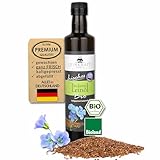 Leckeres Bio-Leinöl 250ml frisch gepresst 100% deutsche Leinsaat - Omega 3 reich mit Lignanen...