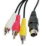 Movoja 1,5m S-Video 4-Pin auf 3X Cinch-Stecker Kabel Adapter | 4-polig S-Video-Stecker | Laptop mit...