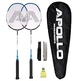 Apollo Badminton Set | Carbon Profi Badmintonschläger | Leichtgewicht Badminton Schläger |...