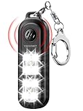 TECKNET Taschenalarm für Frauen, 130dB Persönlicher Alarm mit SOS-Stroboskoplicht, IPX4...