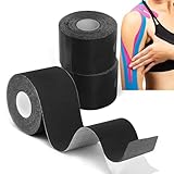 Grunda Kinesiotapes - 3 Kinesiologie Tape Rollen (5cm x 5m) Kinesiotape - Profi Physio Tape und...