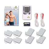 SaneoSPORT Muskeltraining | elektrischer EMS TENS Muskelstimulator für Muskelaufbau am gesamten...