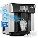 Klarstein Eiswürfelmaschine Klein, 3L Eiswürfelbereiter, Eiswürfelmaschine mit 3 Eiswürfel...