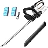 Litheli Heckenschere Akku mit Zwei Akkus, 2x10000mAh AKKUs,56 cm Messerlänge, 18 mm Zahnabstand,...