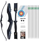 tongtu Recurve-Bogen-Set mit 8 Pfeilen, 30-40 lb Bogenschießen-Takedown-Bogen für Rechts- und...