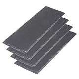 Westmark 4 Schieferplatten, Servier-Set, 30 x 10 cm, fett- & wasserabweisend, kreidbar - rustikale &...