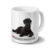 printplanet Hundetasse Riesenschnauzer - Tasse mit Hundebild Riesenschnauzer - Becher Weiß