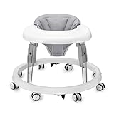 Baby Lauflernhilfe, One-Touch Folding Baby Walker, Lauflernwagen Anti-Roll 8-Rad-Rundfahrwerk,...