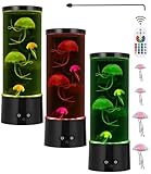 SOBEAU Quallen Lavalampe,Quallen Aquarium Lampe,LED Lavalampe 17 Farben,Stimmungsvolles...