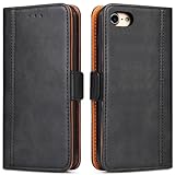 Bozon Handyhülle für iPhone SE 2022/ iPhone SE 2020, iPhone 7/8 Leder Klapphülle mit...