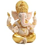 AOpghY Ganesha Statuen, Diwali Hindu Indianer Golden Ganesha Idol, 4,1x2,4x5,5 Zoll Hindu -Gott Lord...