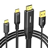 Maqze HDMI-auf-USB-C-Kabel 4K@60Hz, 6 Fuß HDMI-auf-Typ-C-Adapter mit USB-C-PD-Stromversorgung,...