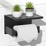 HITSLAM Toilettenpapierhalter Ohne Bohren, Selbstklebend Klopapierhalter mit Ablage, Edelstahl...