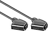 PremiumCord SCART Kabel 3m, SCART-Stecker auf SCART-Stecker, 21-polig, schwarz