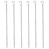 SANDUNKEJI 6 Stück Blumenampel Ketten mit Haken, 50cm Metallkette Zum Aufhängen, Blumentopfkette,...